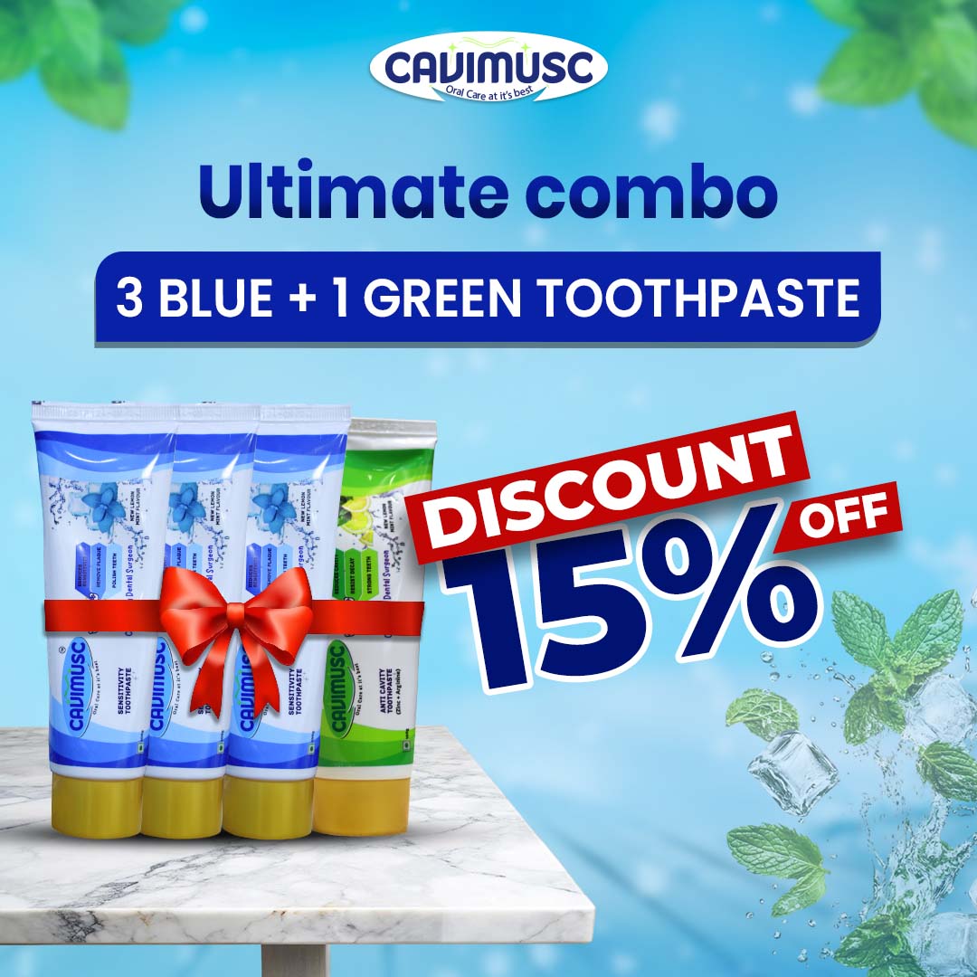 Ultimate combo  3blue 1green toothpaste