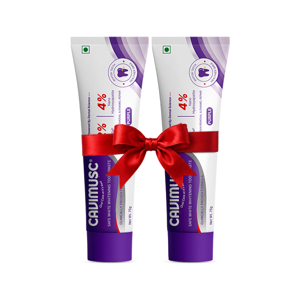 Cavimusc Purple Combo Toothpaste 75g | Safe White Whitening Toothpaste